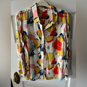 Gorgeous Biden 100% silk blouse size 12 Sézane dupe!